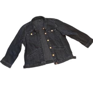 River island black denim jacket